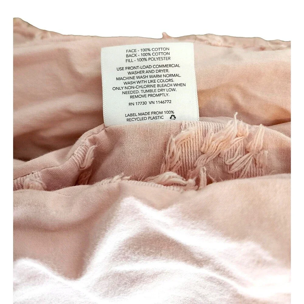 Beautiful Light Pink Quilt with Chenille Features by Threshold
